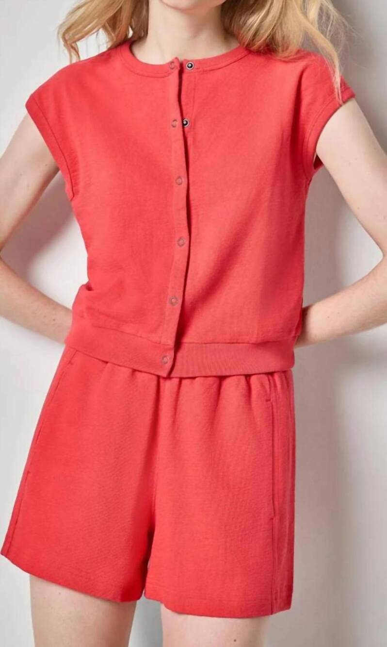 NEW LILLA P textured terry cardigan in zinnia
